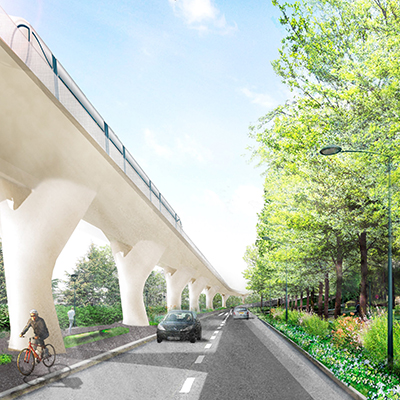 Espaces publics du viaduc du métro